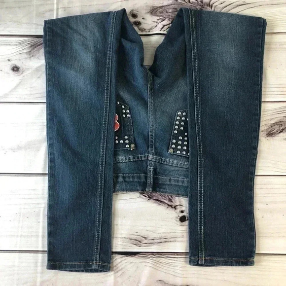 Rocawear Classic Embellished Pockets Blue Jeans 5 - Picture 4 of 9